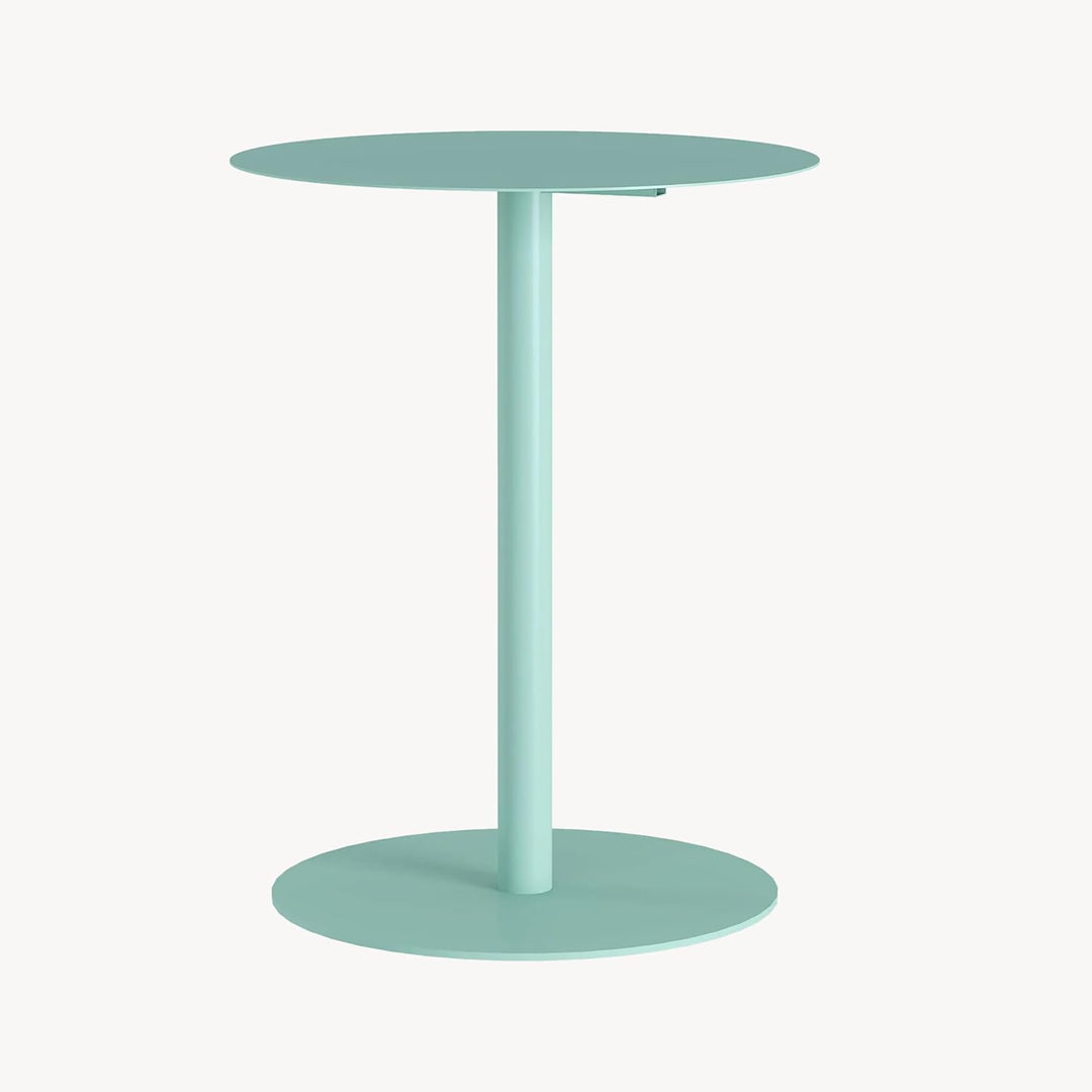 [en.casa] Beistelltisch Nastätten Gartentisch Couchtisch mit Metallgestell rund Sofatisch modernes D