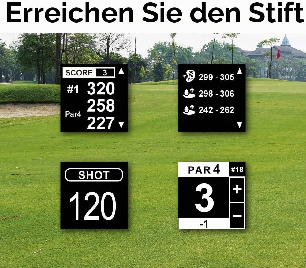 CANMORE TW353 Golf-GPS-Uhr, kontrastreiches LCD-Display, leichtes Golfzubehör, orange, orange