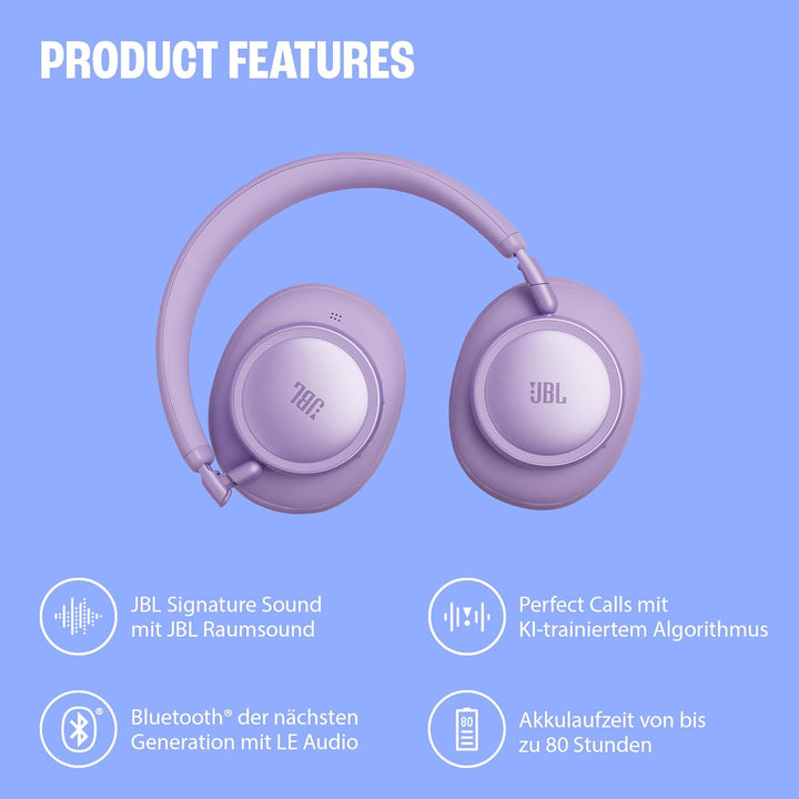 JBL Live 780NC Kabellose Over‑Ear‑Kopfhörer mit Noise Cancelling, Grün | Bluetooth 6.0, Personalisie