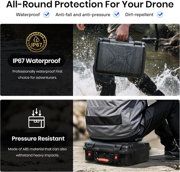 STARTRC Mini 5 Pro Koffer, Wasserdichter Hartschalen Tasche für DJI Mini 5 Pro Fly More Combo Zubehö