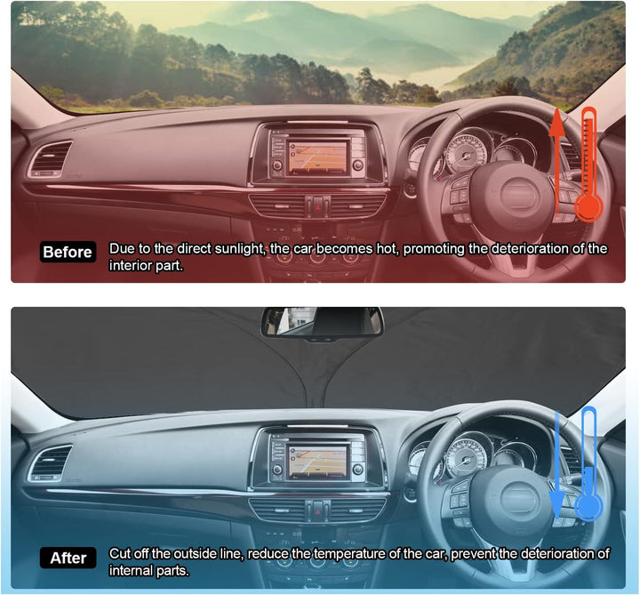 BIXUAN Sonnenschutz kompatibel mit Mazda6 GJ 2013-2023 Windschutzscheibe Mazda 6 das Auto Frontschei