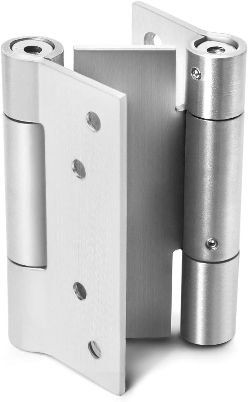 QWORK® Pendeltürband Türscharnier, 304 Edelstahl Scharniere für Pendeltür und Schwingtür für Cafe, S