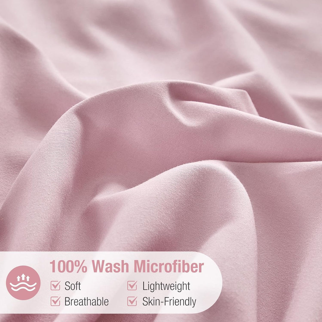 Lekesky Rüschen Rosa Bettwäsche 200x200 cm 3 Teilig Mädchen Mikrofaser Bettwäsche Blumen mit Reissve