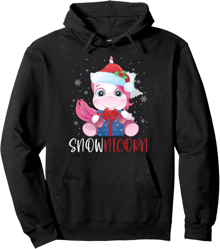 Einhorn Weihnachten Snownicorn Schneemann Pullover Hoodie