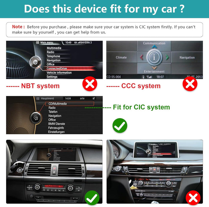 10,25 Zoll Touchscreen-Autoradio für BMW X5/X6 E70 E71 2011–2013 mit CIC-System, unterstützt Apple C