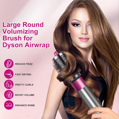 Grosse runde Volumenbürste für Dyson für Airwrap, Rundbürste Volumizer Aufsatzwerkzeug Rose Red, Ros