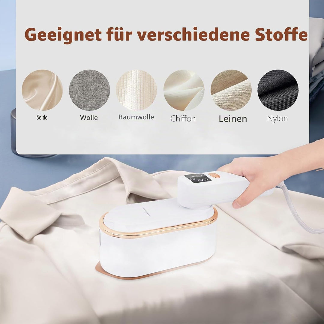 ZStarlite Dampfbügeleisen Mini mit LED-Anzeige,180°Faltbares tragbares Reisebügeleisen, Handgerät Bü