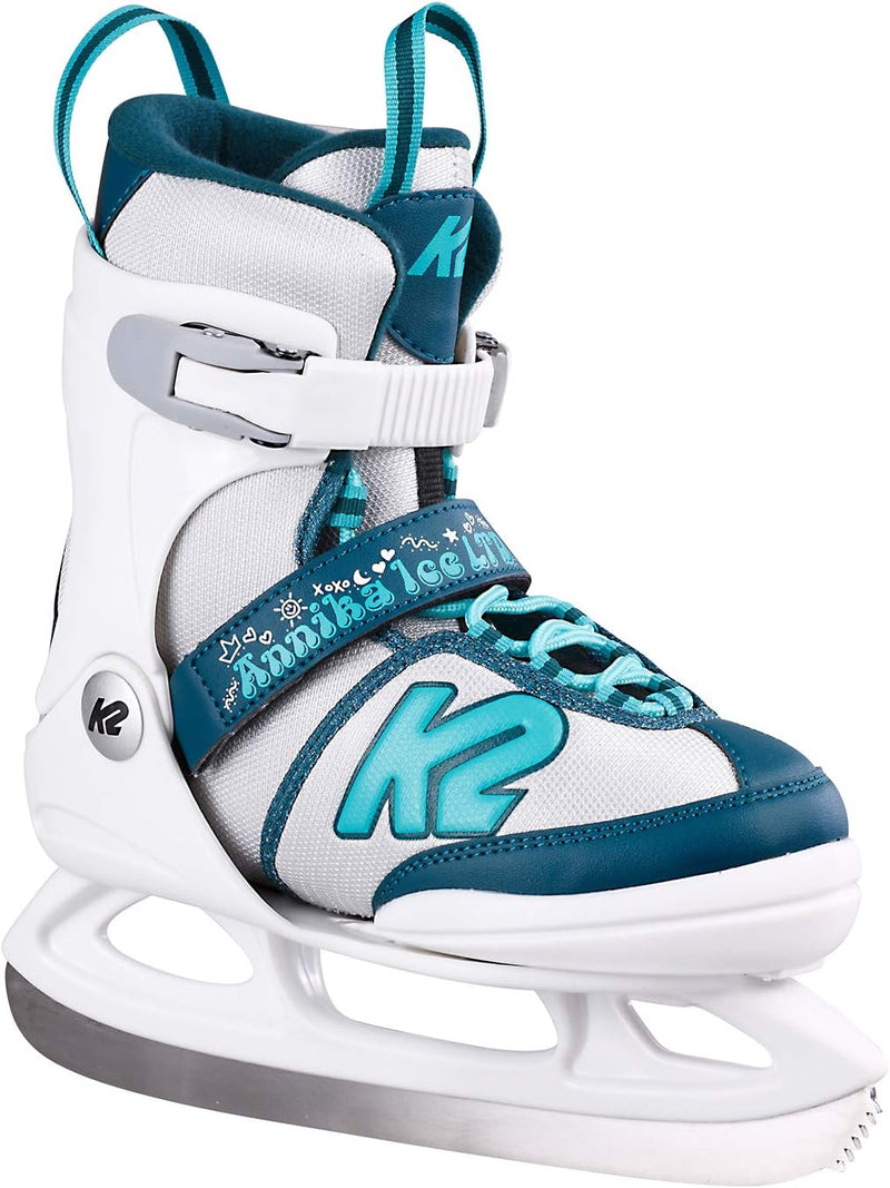 K2 Skates Mädchen Schlittschuhe Annika Ice LTD, White - Blue, 25E0308