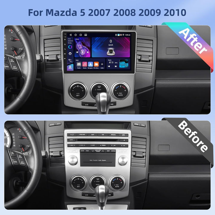 Hikity [4+64G] Android 15 Autoradio für Mazda 5 2007 2008 2009 2010 Radio CarPlay Android Auto Wirel