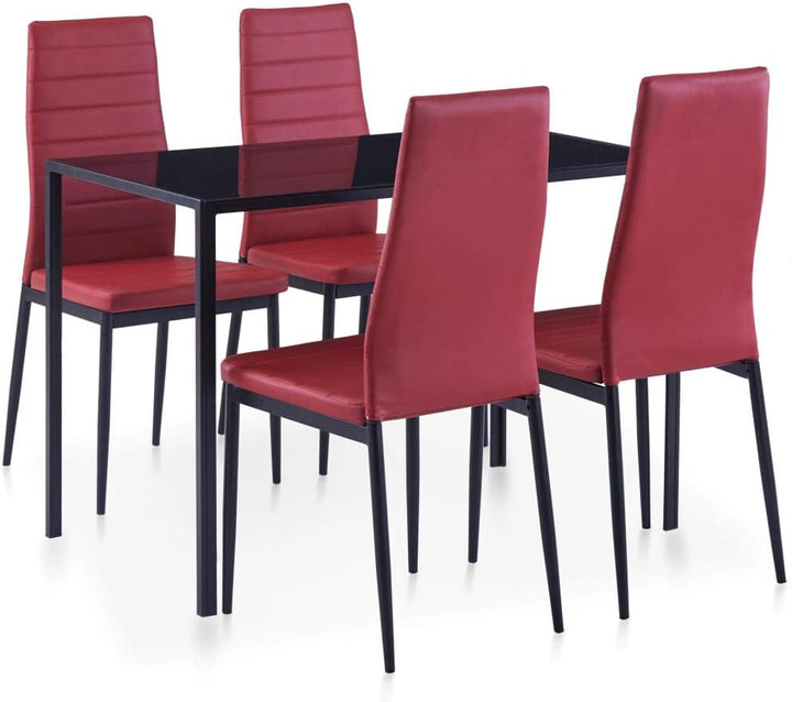Tidyard 5-TLG. Essgruppe Esstisch-Set Mit 4 Esszimmerstühle Stühle,Küchentisch Essstuhl Küchenmöbel