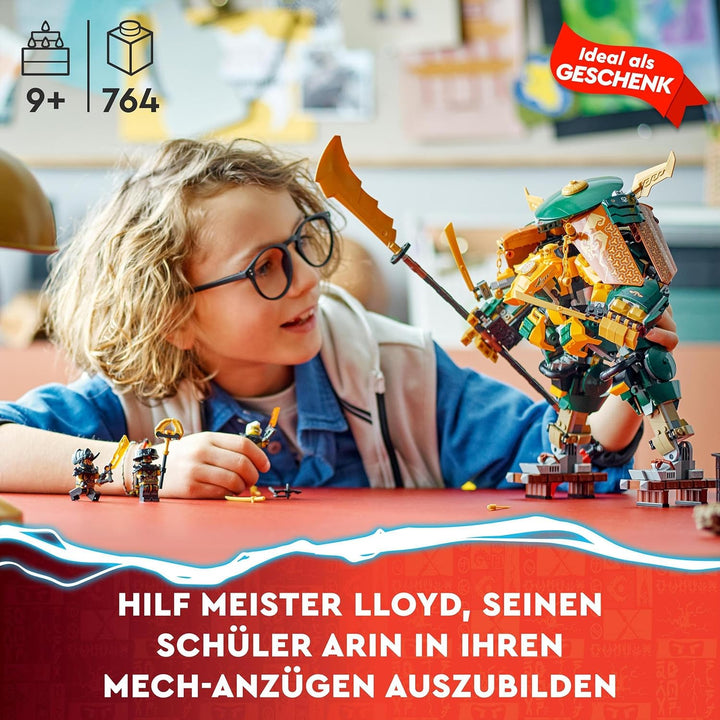 LEGO NINJAGO Lloyds und Arins Ninja Training-Mechs Set mit 2 kombinierbaren Action-Figuren und 5 Min