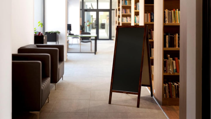 ALLboards Kundenstopper mit lackiertem Holzrahmen 150x61cm, Werbetafel, Gehwegaufsteller, Aufsteller