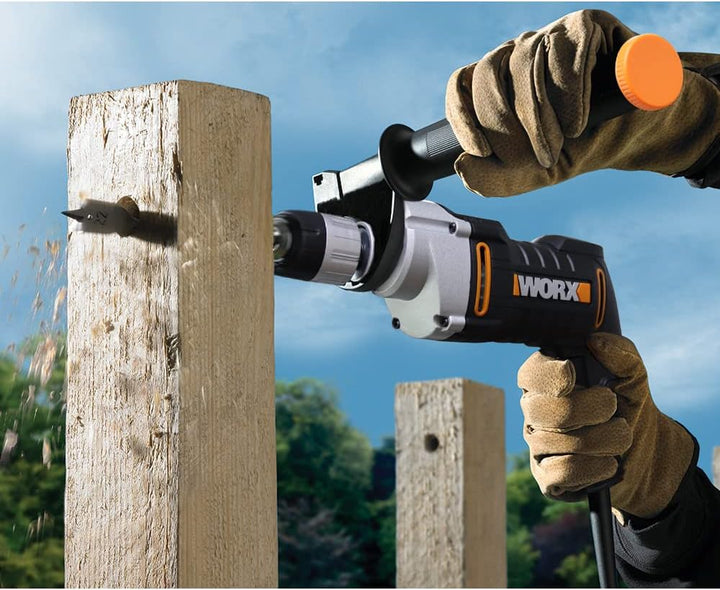 WORX WX318 Schlagbohrmaschine 810W mit robustem Metall-Getriebegehäuse, stufenloser Drehzahlregulier