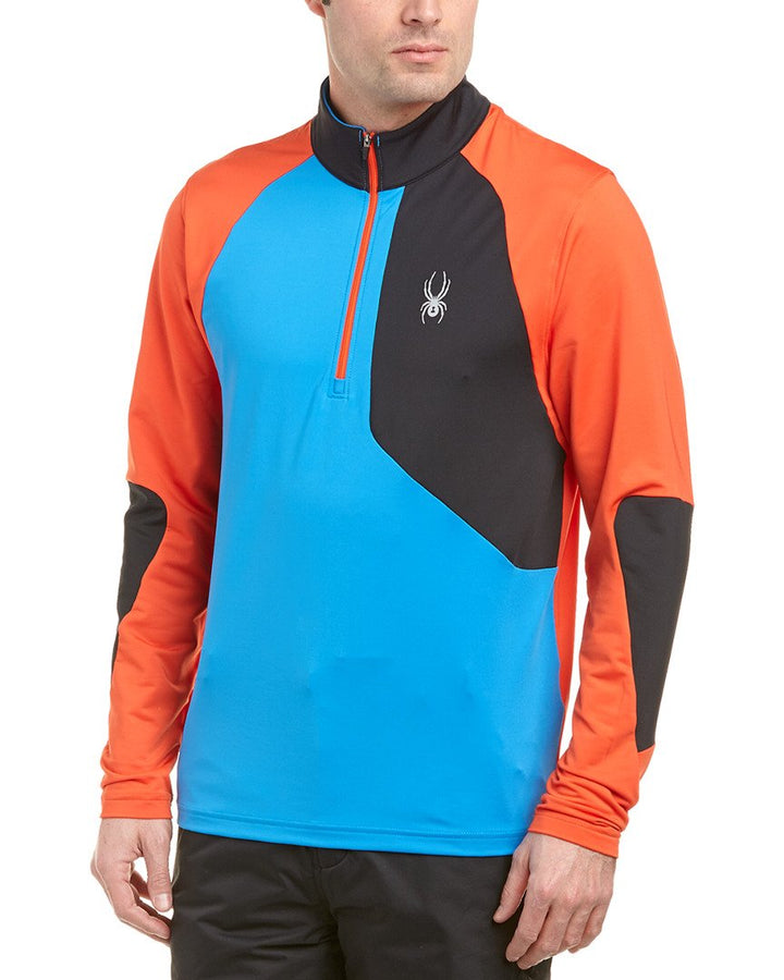 Spyder Herren Charger Thermastretch T-Neck M Französisches Blau/Schwarz/Burst, M Französisches Blau/