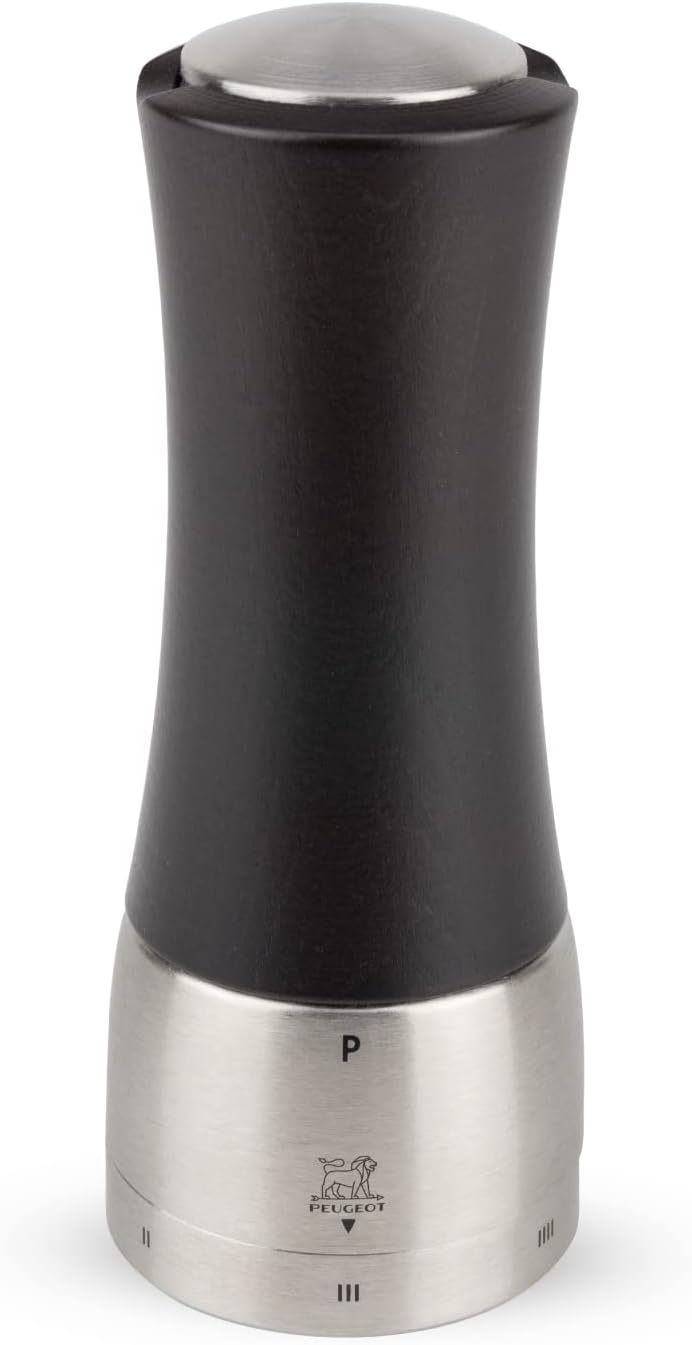 Peugeot Pfeffermühle Madras u‘Select 16 cm Schokolade Hochwertige Pfeffermühle manuell aus Holz & Ed