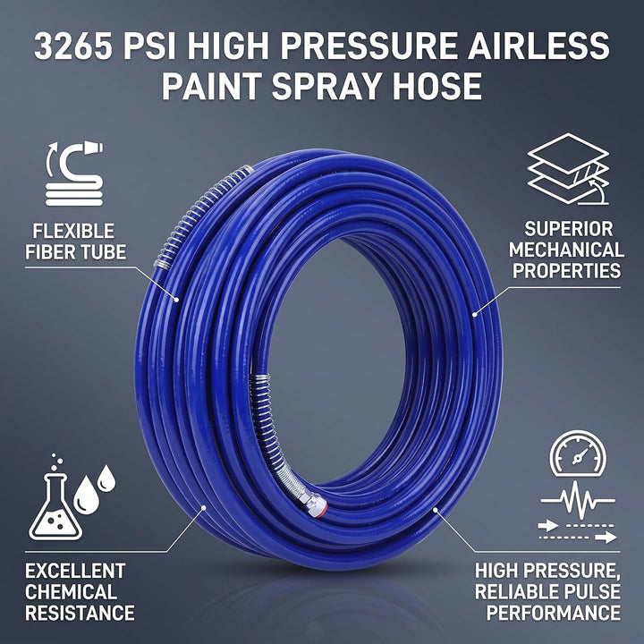 1/4 Zoll 10M Farbspritzschlauch Flexibler Hochdruckfaser-Airless-Spritzschlauch 3265Psi