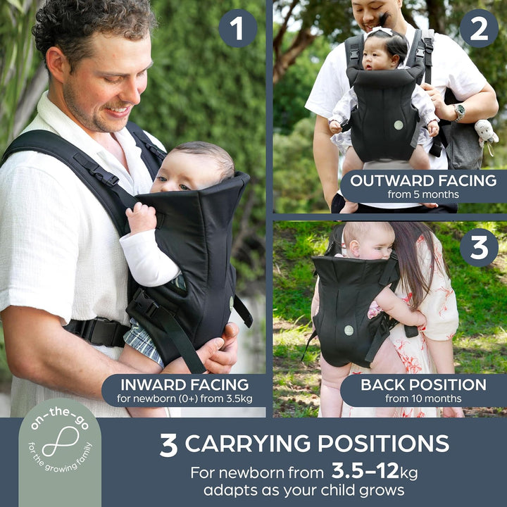 Dreambaby On-The-Move 3-in-1 Babytrage – vorne nach innen, vorne nach aussen &amp; hinten tragen – leich