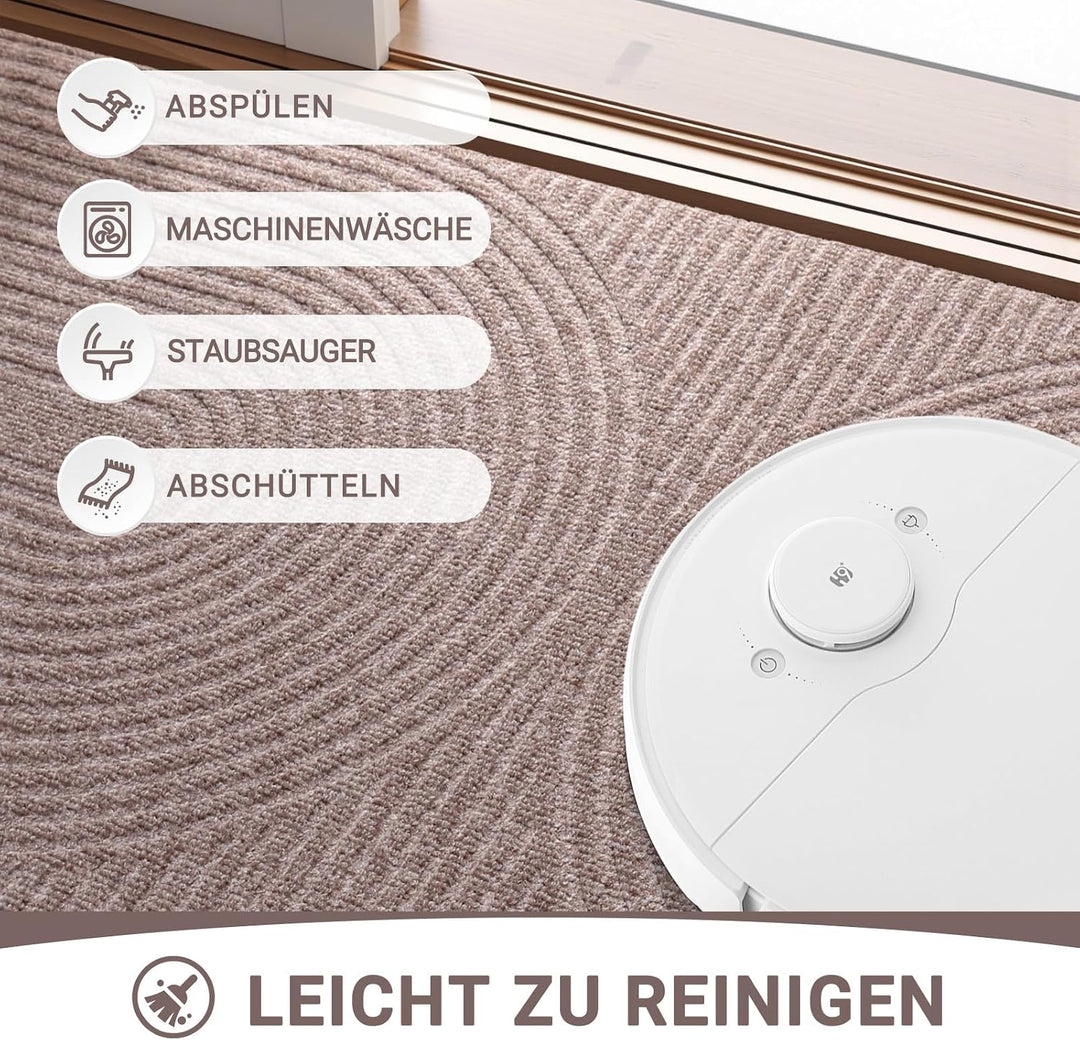 Fussmatte 60x90cm, rutschfeste Maschinenwaschbare Schmutzfangmatte, Teppich Wohnzimmer Innen und Aus