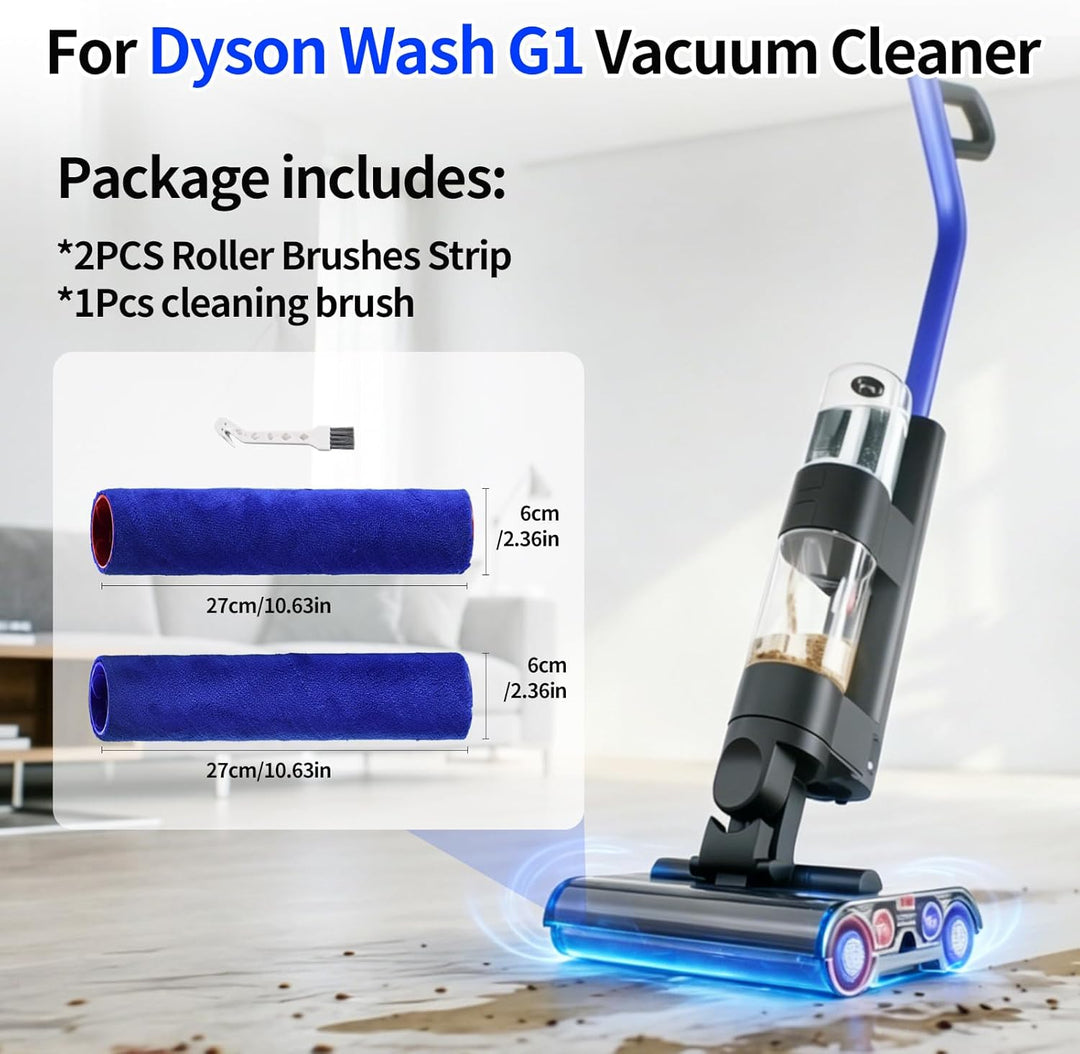 Ersatzrollen Bürsten für Dyson Wash G1, 2 Stück Ersatzrollen Bürstenstreifen Walzen für Dyson Wash G
