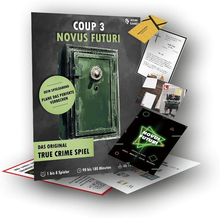 Coup Spiele – Reales Verbrecher-Spiel für zu Hause – Krimi-Spiele für Erwachsene – 3 spannende Coups