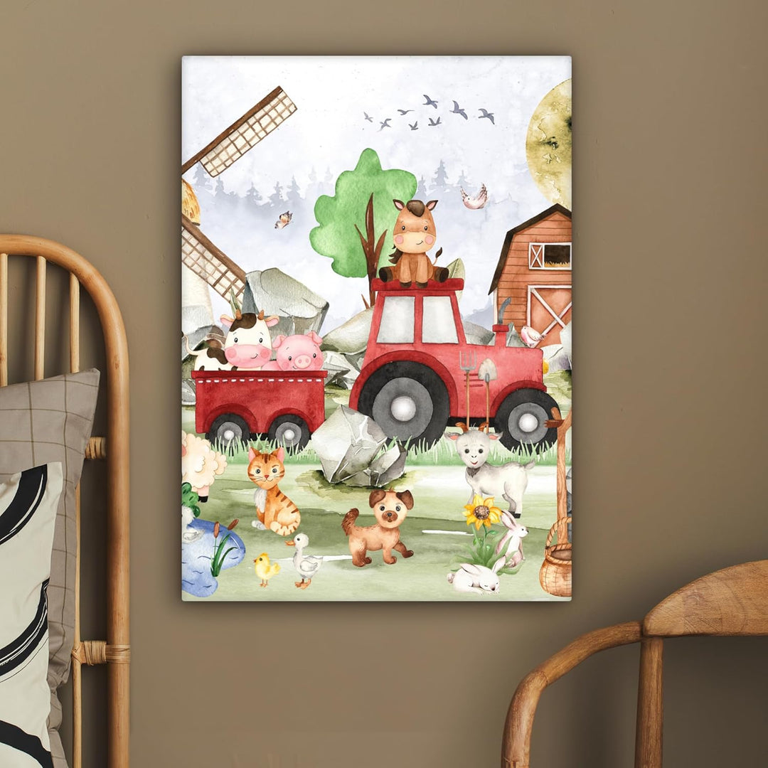 MuchoWow© Leinwand 50x70 cm Deko Schlafzimmer Aesthetic Leinwandbilder Wohnzimmer Gemälde Foto Gesch