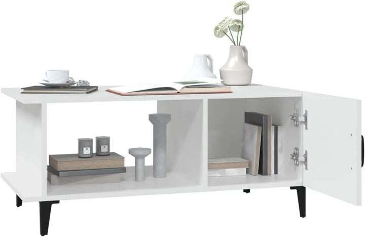 Couchtisch Weiss Wohnzimmertisch Modern 90x50x40 cm Side Table Beistelltisch Stilvollen Kleiner Tisc