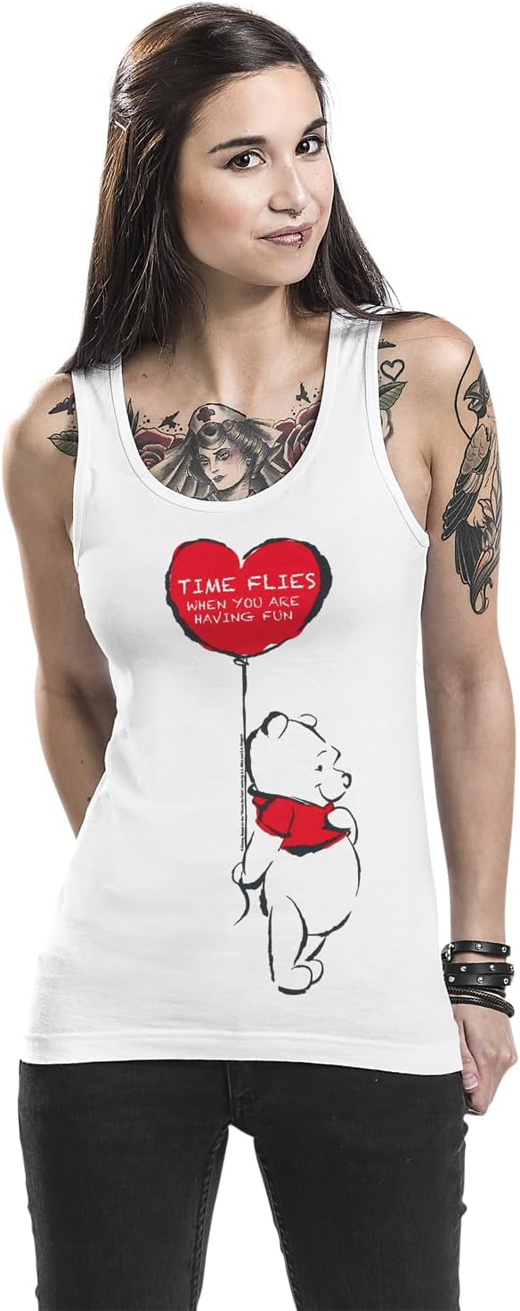 Winnie the Pooh Time Flies Girl Top White XXL, XXL