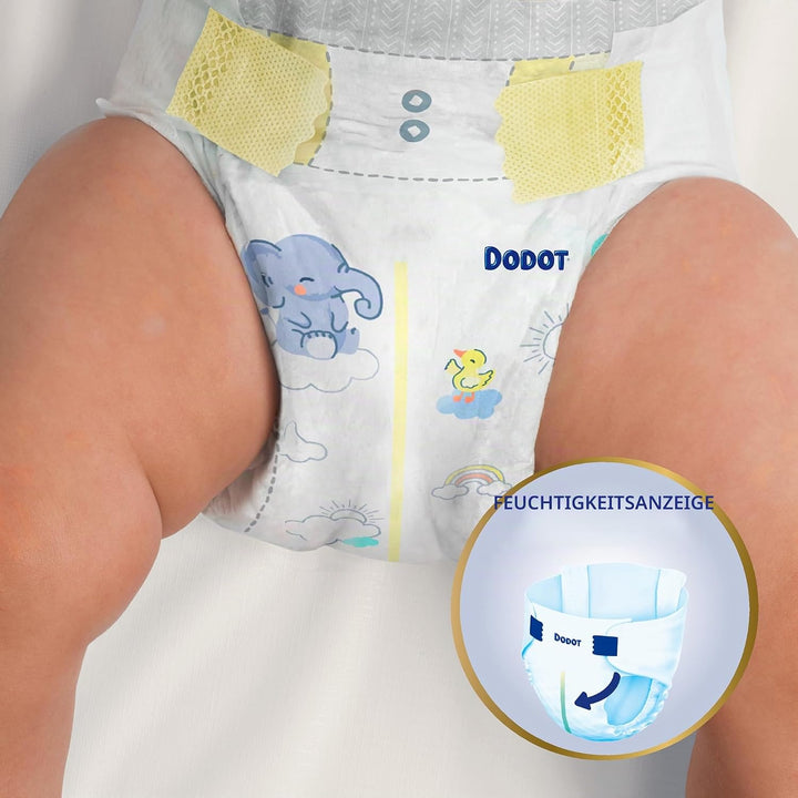 Dodot Sensitive Babywindel, Grösse 5 (11-16 kg), 168 Windeln + 1 Pack mit 48 kostenlosen Tüchern, op