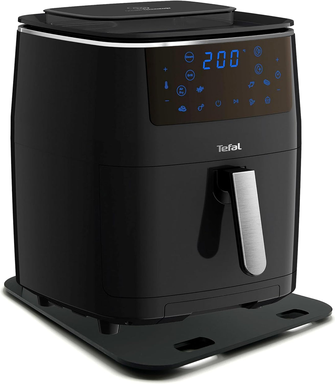 Gleitbrett aus Acryl für Tefal Heissluftfritteuse Easy Fry Grill & Steam | schwarz | 32x32cm | hochw