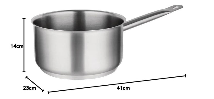 Vogue M944 Vogue Stielkasserolle, Edelstahl, 3 l 100(d)mm x 200mm/8"(dia)., 100(d)mm x 200mm/8"(dia)