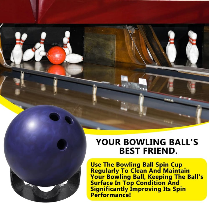nbeads Bowlingball-Drehteller-Ständer, 360° Glatt Drehender Ballbecher-Halter Mit Einfachem Mehrwink