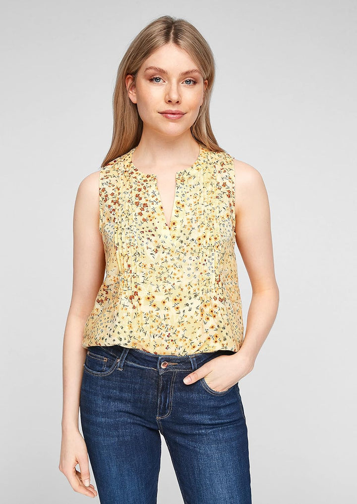 s.Oliver Damen 120.10.105.10.100.2100042 Bluse, 34 10a5 Gelb