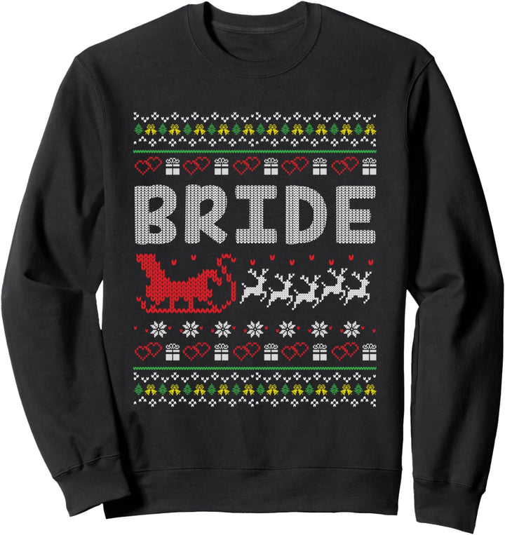 Bräutigam Braut Weihnachts Paar Look Familienfeier Geschenk Sweatshirt