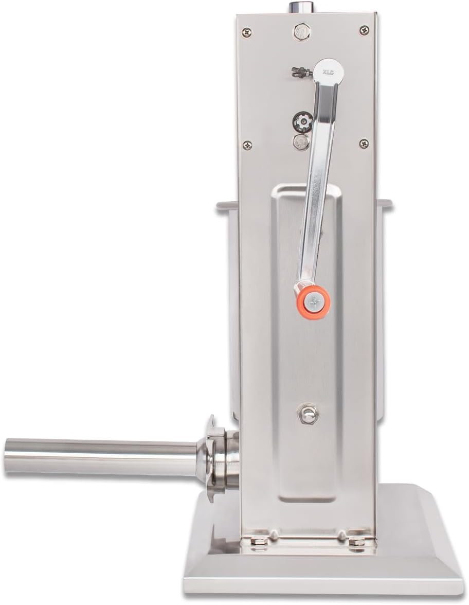 Beeketal 'BT03' Edelstahl Industrie Wurstfüllmaschine (3 L Volumen) SGS-geprüft, Profi Wurstfüller m