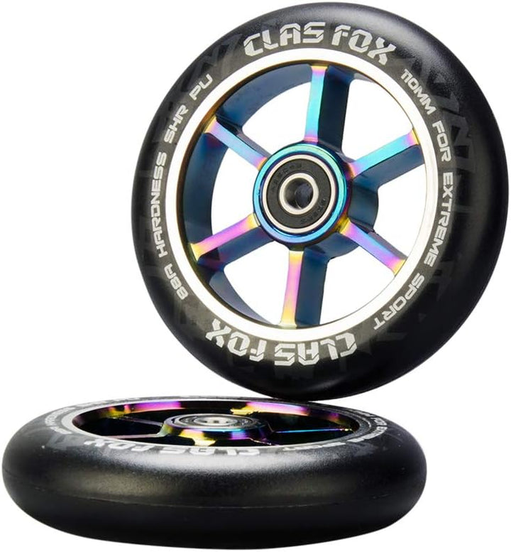 CLAS FOX Pro Stunt Scooter Rollen Roller Räder 110mm EIN Paar mit ABEC-9 Kugellager CNC Metallker (2