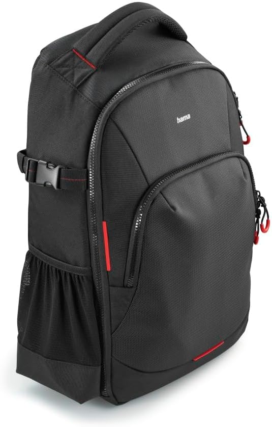 Hama Unisex Ohio Rucksack (1er Pack) Innenmass B x T x H: 27 x 12 x 34 cm Rot, Innenmass B x T x H: