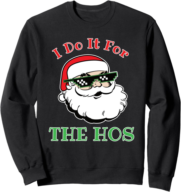 Lustiger Weihnachtsmann Schmutzigen Witz Frech Weihnachten Sweatshirt