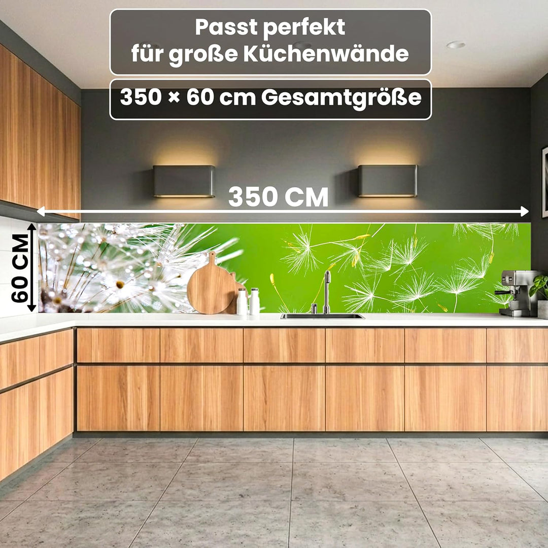 DIMEX Küchenrückwand Folie selbstklebend LÖWENZAHN | Klebefolie - Dekofolie - Spritzschutz für Küche