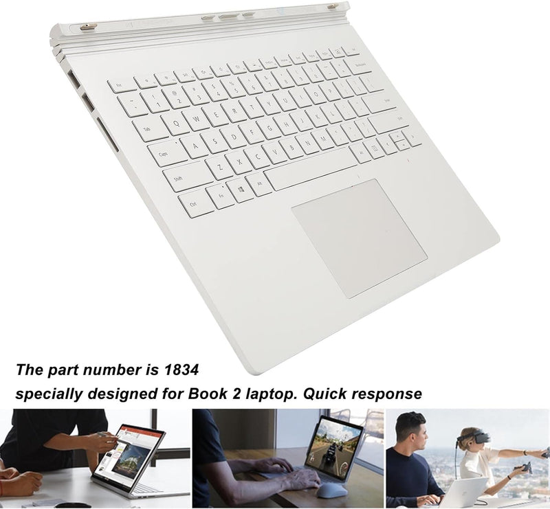 Tastatur für Surface Book 2 1834 Ersatz-Quick-Response-Tastatur für 13,5-Zoll-Surface Book 2-Laptop