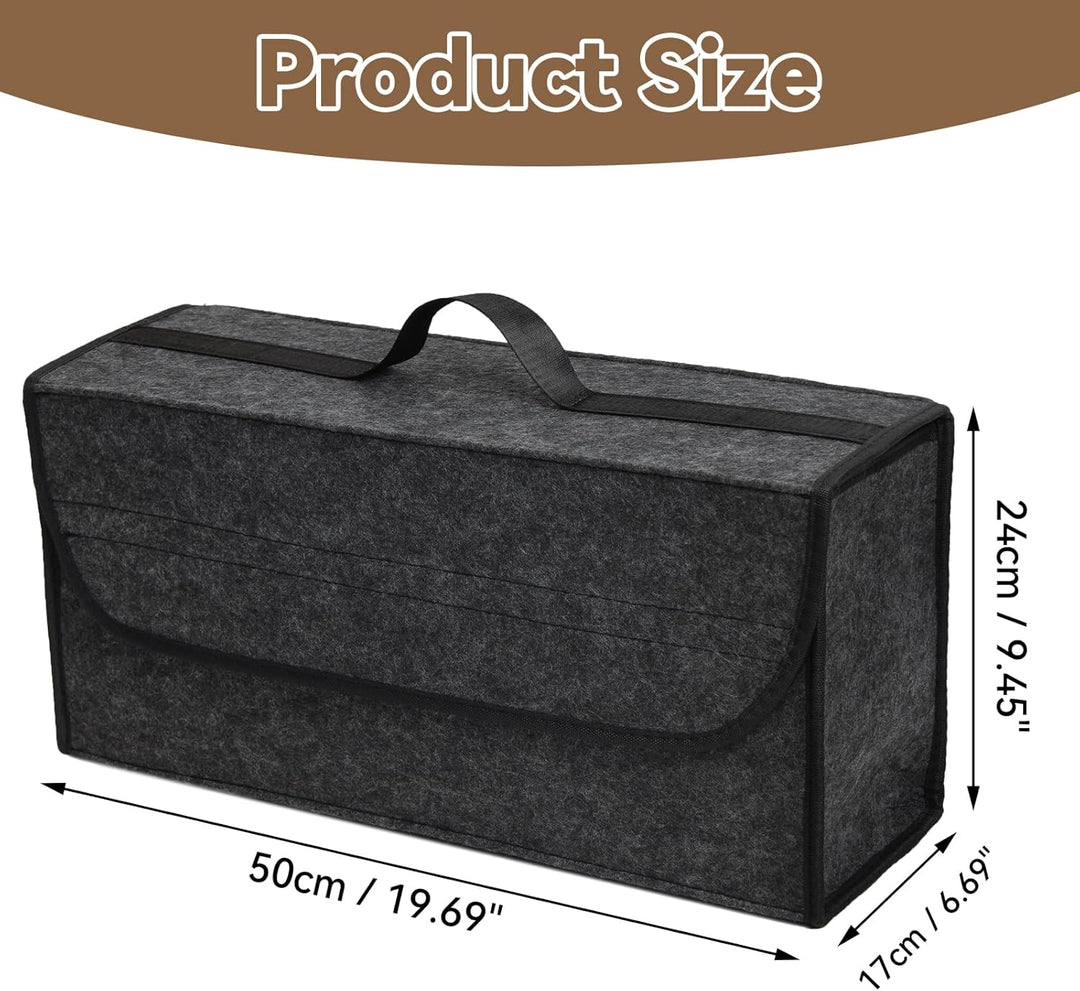Auto Kofferraum Organizer, 50 * 24 * 17cm Faltbar Kofferraumtasche Rutschfest Filz, Auto Organizer T