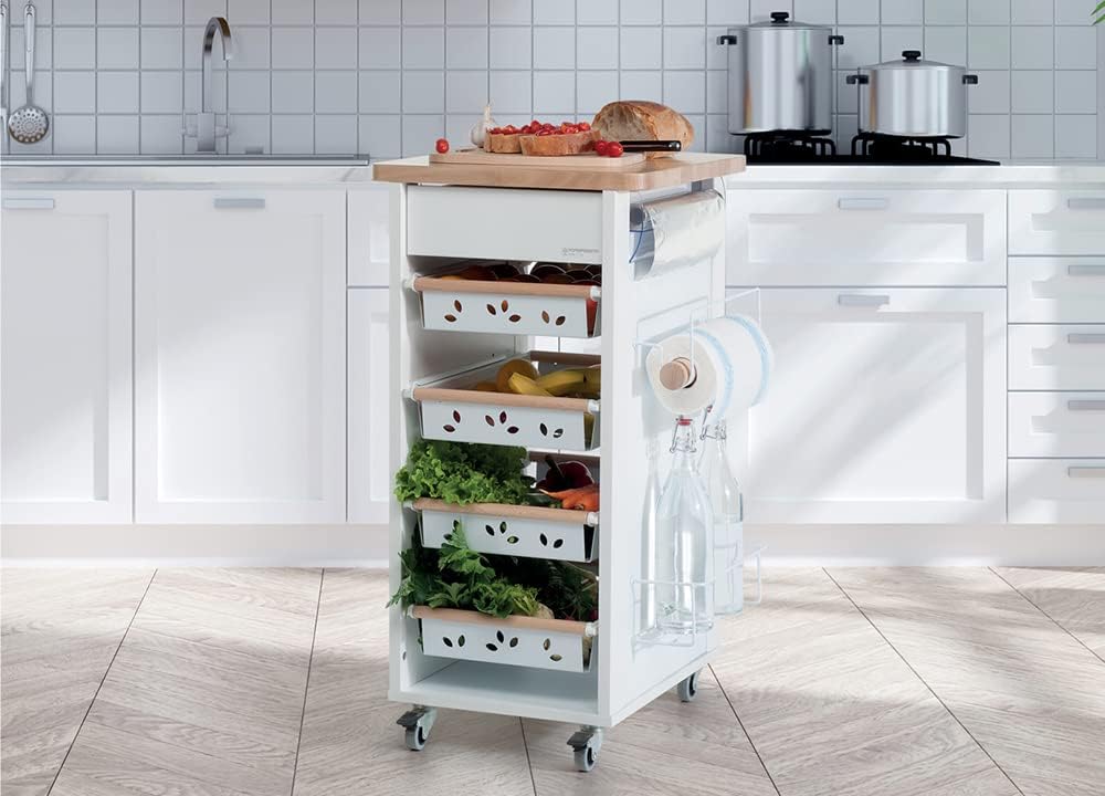 Foppapedretti Bistrot Servierwagen, Walnuss, Walnuss