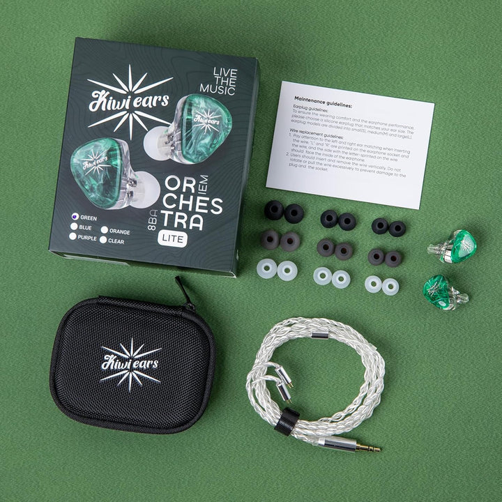 LINSOUL Kiwi Ears Orchestra Lite Performance Custom 8BA In-Ear Monitor IEM mit abnehmbarem 4-adrigem