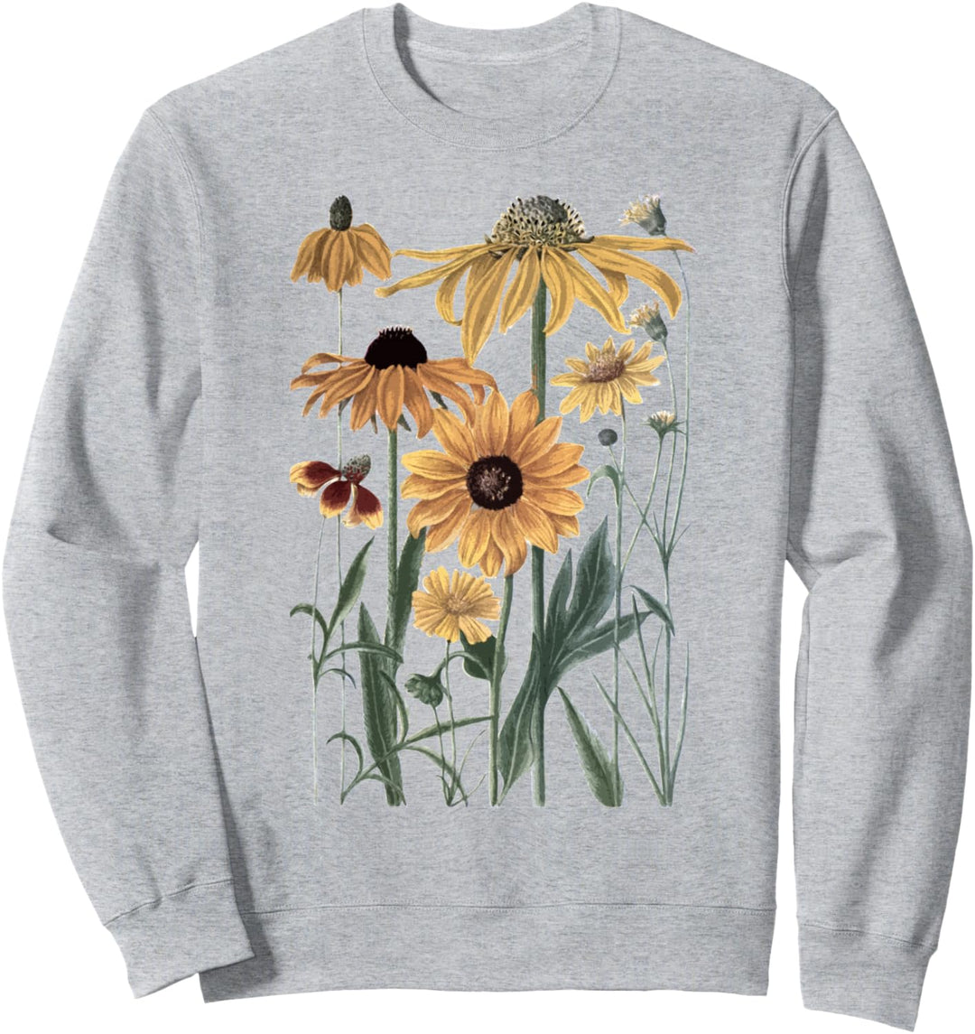 Sonnenblumen Botanische Wildblumen Gartenpflanze Sweatshirt