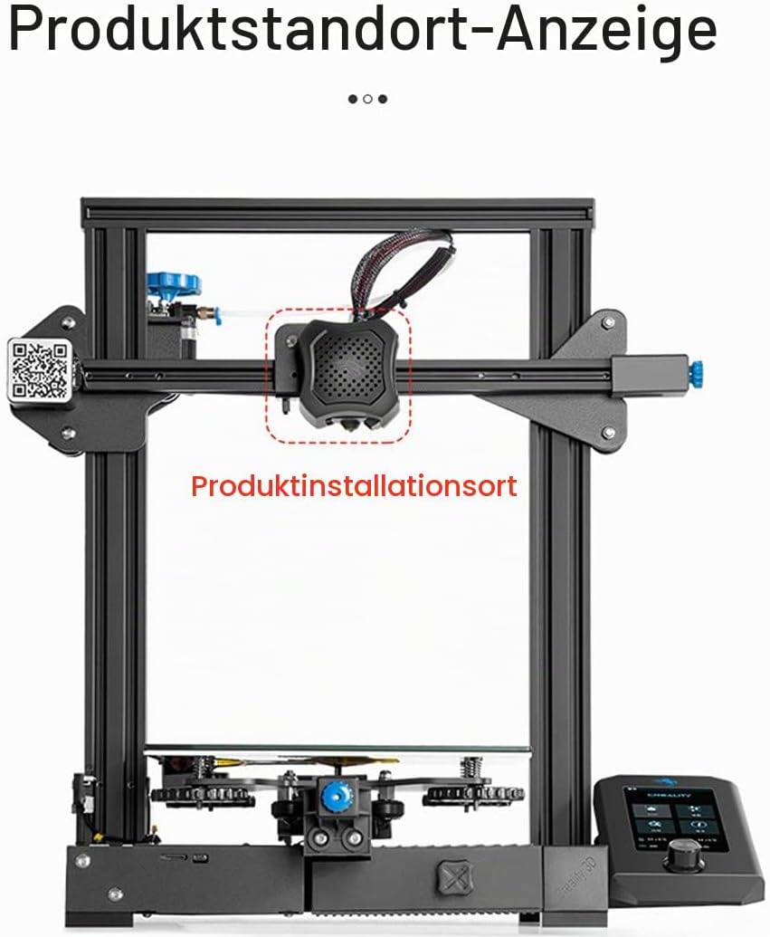 Creality Ender 3 V2 Full Hotend Kit 3D Drucker Zubehör, Zusammengebautes Düsen Kit mit Dual Lüftern