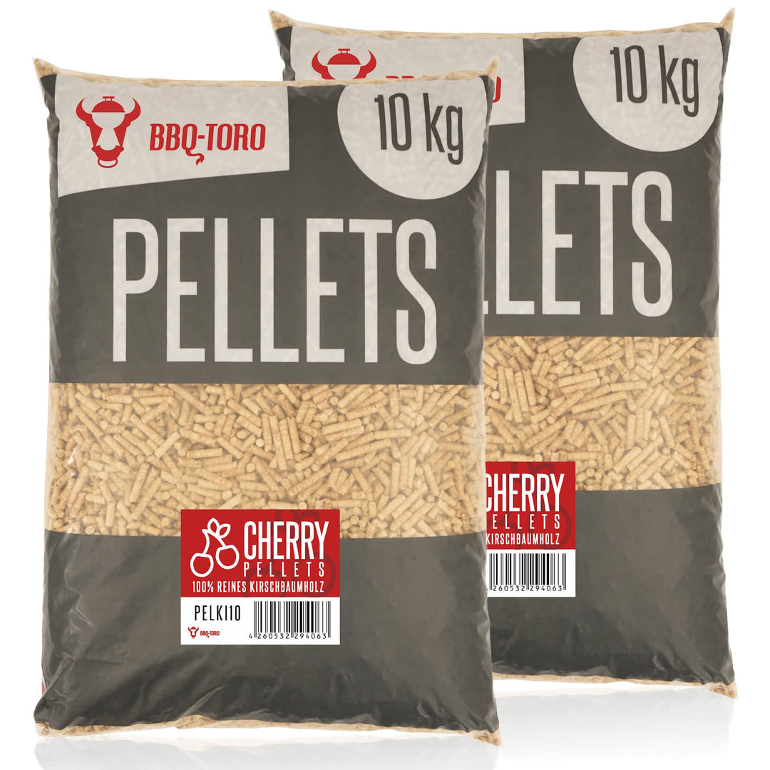 BBQ-Toro Cherry Pellets aus 100% Kirschbaumholz (20 kg) | Kirschpellets für Grill, Smoker, Pellet-Pi