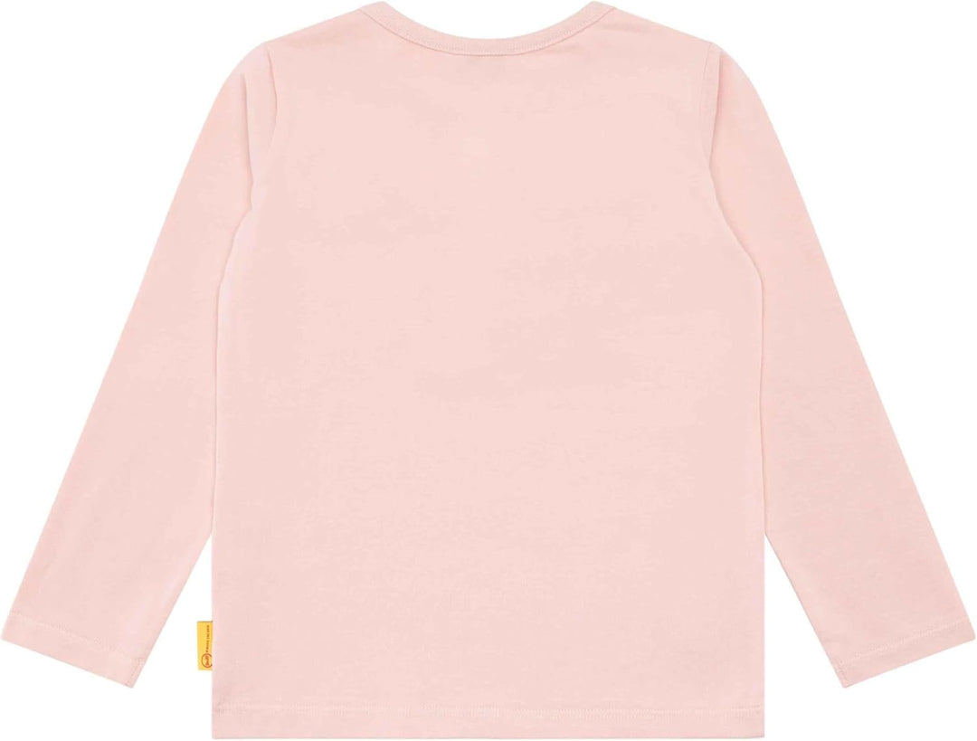Steiff Unisex Kinder T Langarm Teddykopf mit Squeezer Shirt, 110 Silver Pink