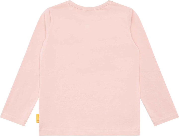 Steiff Unisex Kinder T Langarm Teddykopf mit Squeezer Shirt, 110 Silver Pink