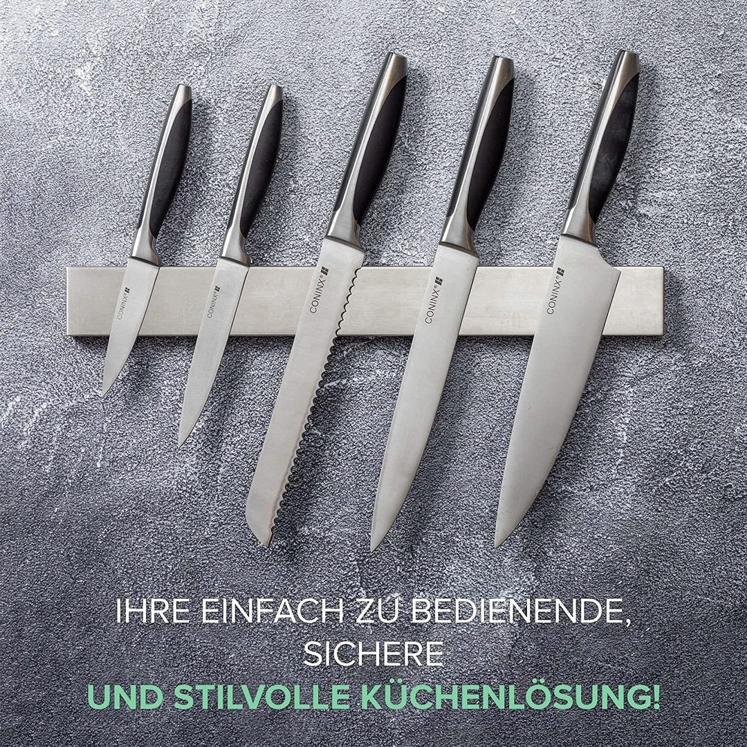 Coninx Magnetleiste Messer 40cm mit hohe Tragkraft | Magnetischer Edelstahl Messerhalter Küchenmesse