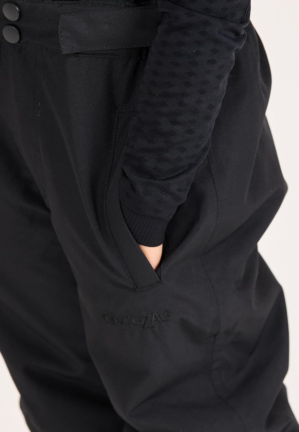 ZIGZAG Kinder Skihose 'Soho' mit 10.000 mm Wassersäule Robuste Skihose mit abnehmbaren Hosenträgern,