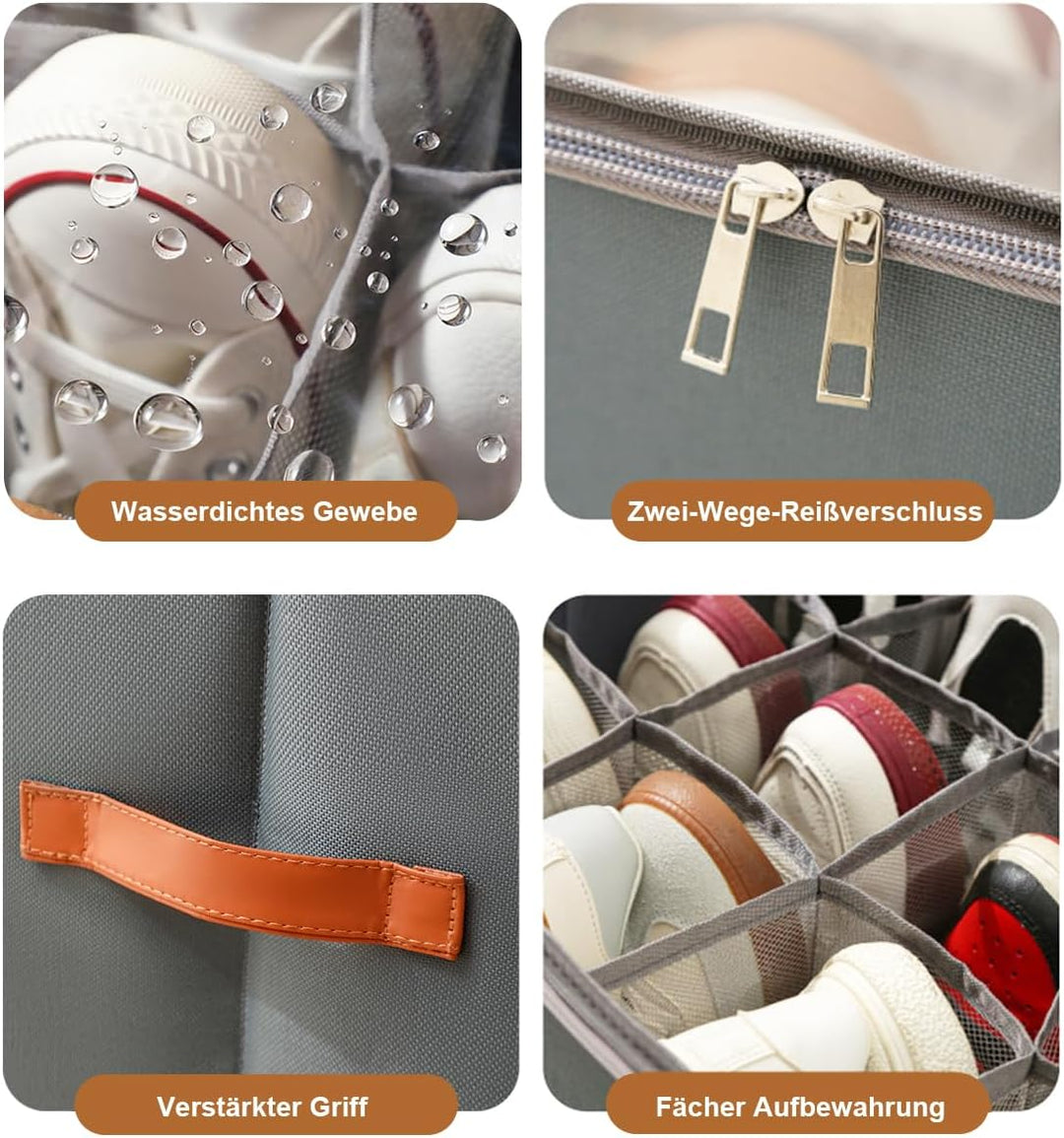 Staubdichte Schuhaufbewahrung Schuhorganizer, Shoe Organizer aus Stoff mit Klarer Abdeckung, Schuhbo